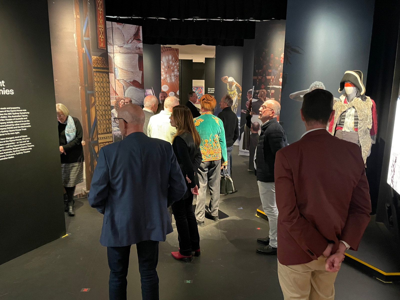 Donors enjoying a behind-the-scenes talk at the Musuem of Sydney for The People's House exhibition.