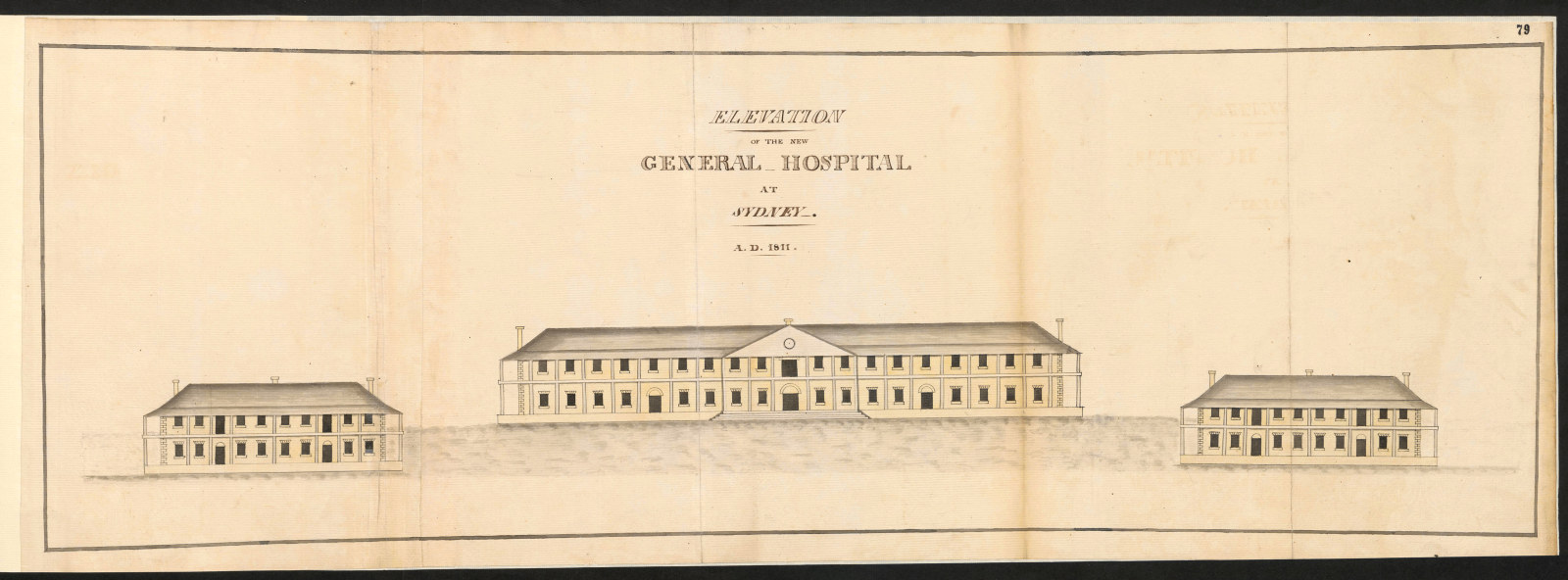 Elevation of the General Hospital, Sydney, 1811 