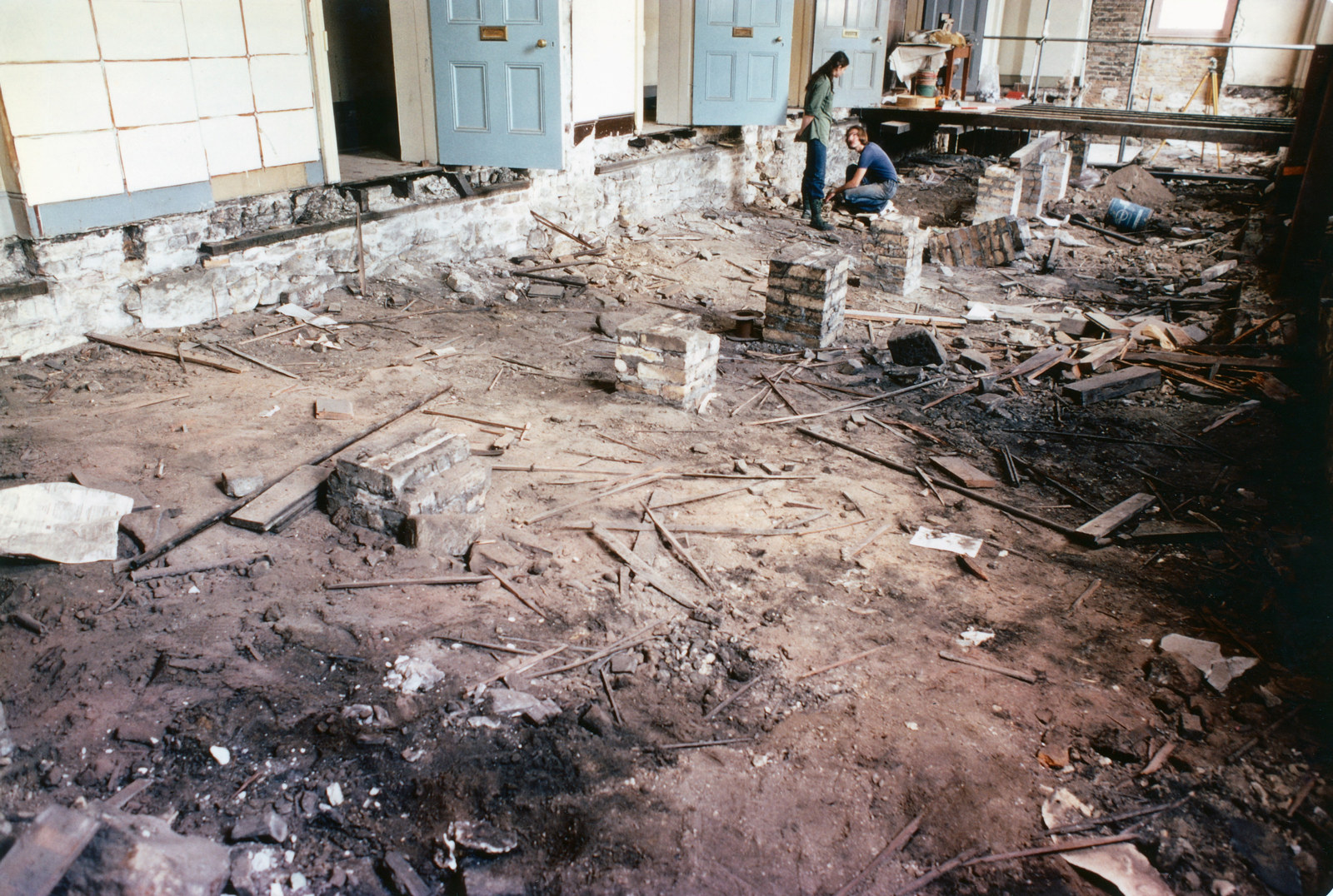 Underground of the south-east room before excavation, Hyde Park Barracks, 1980.