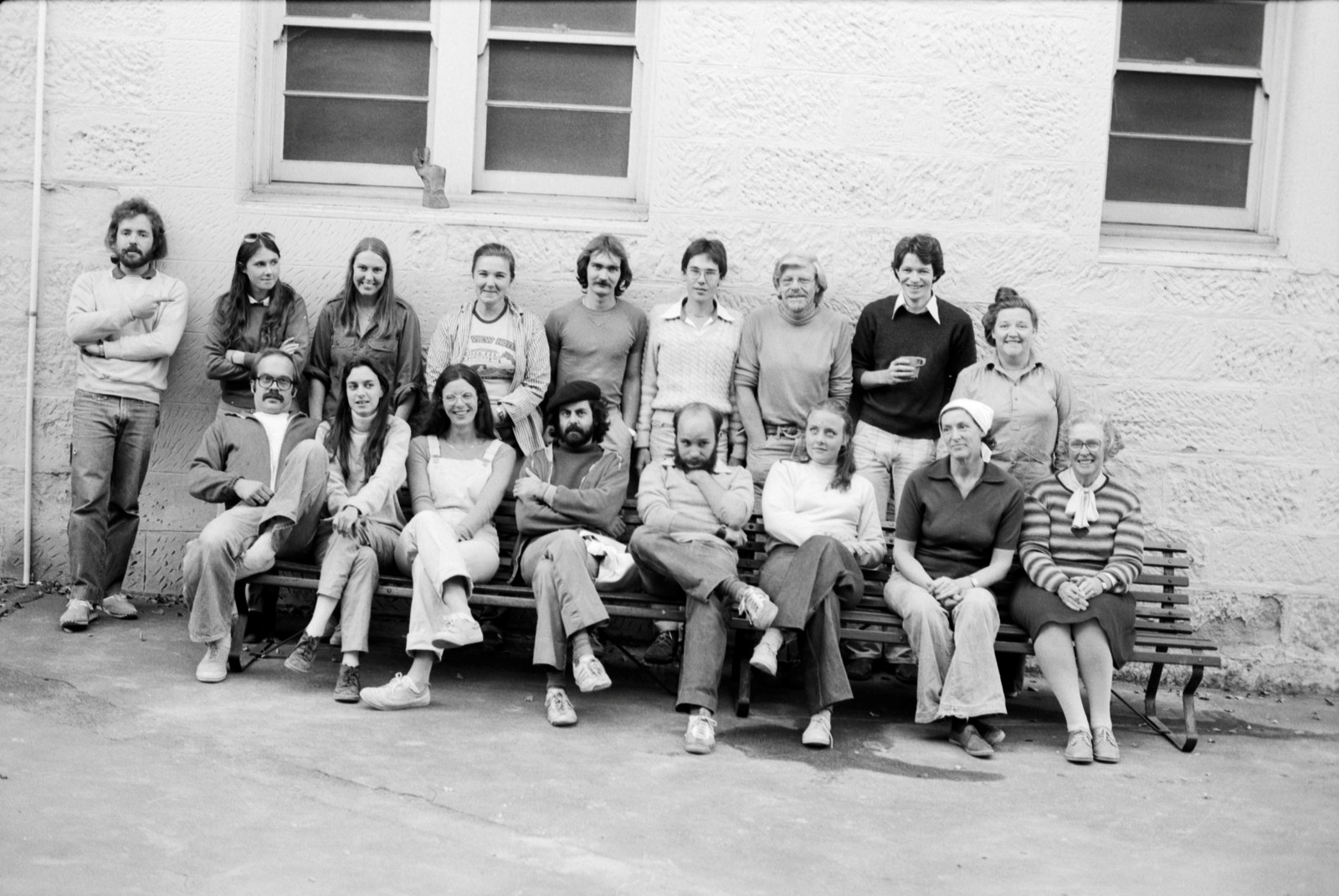 Archaeologists and volunteers photographed near the end of the dig at HPB and the Mint, 1981. 