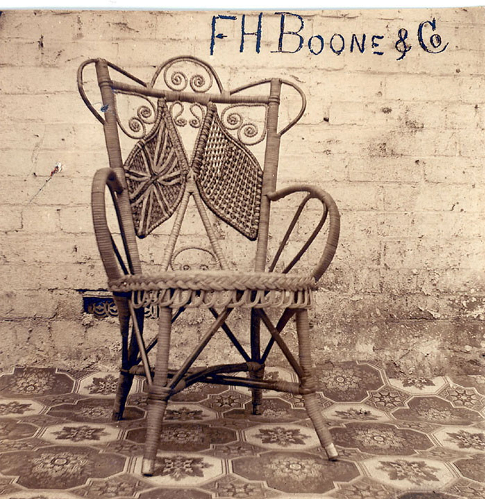 Wicker chairs made by FH Boone & Co. NRS 905 [5/6990]