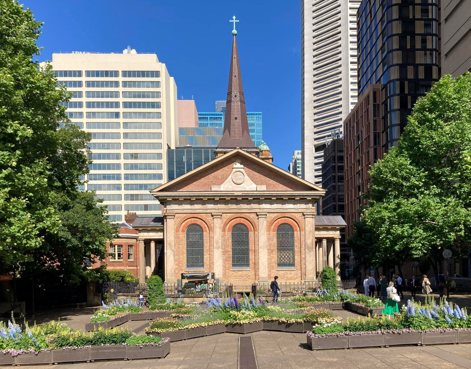 St James' seen from Queen's Square