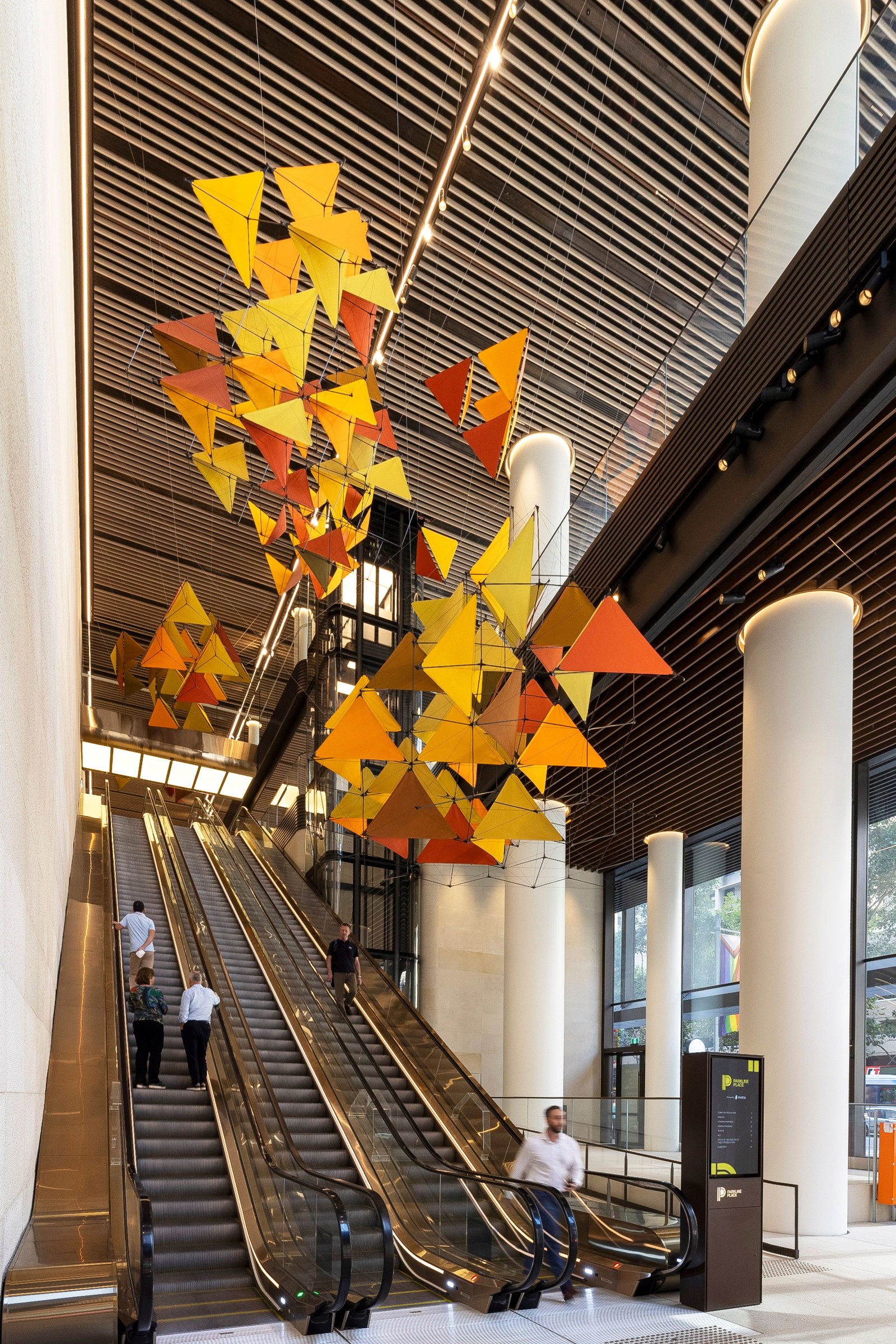 Suspended like seeds adrift on atmospheric currents, The Seeds of Flight marks Tomás Saraceno’s first permanent public artwork in Australia